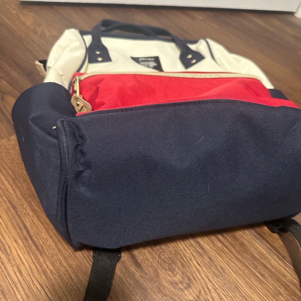 Anello Canvas Colorblock Backpack - Cream & Red - Picture 2 of 5